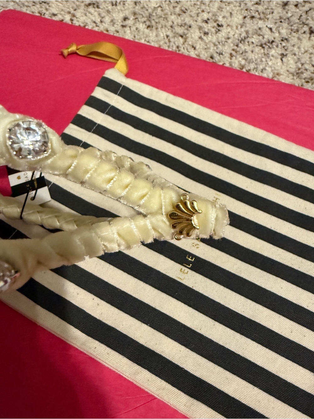 Lele Sadoughi Crystal Crossover Headband - Ivory - Picture 10 of 12